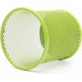 thumbnail image 3 of Circular Metal Mesh Pen Container Green Desktop Storage Box, 3 of 5