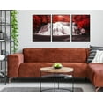 thumbnail image 4 of Hieng Landscape - Wall Art Painting Black White Red Waterfall Canvas Wall Art 3 Pieces,Red Trees Forest Picture Prints for Home-Office - Canvas Art Wall Art for Living Room(only canvas), 4 of 6