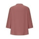 thumbnail image 4 of Top informal de mujer con cuello en V, mangas con puntas y botones, poliéster y spandex, corte holgado y cómodo, tallas S-XXL, 4 of 5