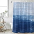 thumbnail image 6 of Polyester Fabric Navy Blue Ombre Shower Curtain, Modern Abstract Art Ocean Oil Painting Waterproof Bathtub Curtain Bathroom Decor Set with Hooks 72 x 84 Inches, 6 of 6