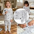 thumbnail image 4 of WOYY Kids Coloring Pajama Set Colorable Long Sleeve Top Pants Nightwear PJ's, Sizes 2-10, 4 of 8