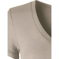 thumbnail image 5 of Made by Olivia Women's Basic Solid Short Sleeve V Neck Jersey Top, 5 of 6