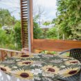 thumbnail image 2 of Ambesonne Sunflowers Fitted Round Tablecloth, Nostalgic Floral Summer, 56"- 60" Diameter, Pastel Yellow Dark Rust, 2 of 5