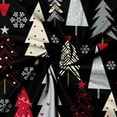 thumbnail image 6 of Christmas Shower Curtain, Black Red Xmas Tree Pattern Grey Pine Tree Gifts Holiday Bath Curtain Waterproof Fabric with Hooks for Home Decor, 72Wx72H, 6 of 6
