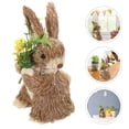 thumbnail image 5 of 1Pc Hand-woven Straw Rabbit Adornment Emulation Animal Desktop Ornament, 5 of 7