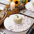 thumbnail image 6 of Pastoral Pink Flower Round Braided Placemats Set of 8, Sunflower Leaf Farm Plant Country Heat Insulation Place Mats Washable Non-Slip Table Mats for Kitchen Dining Party, 15 Inches, 6 of 9