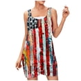 thumbnail image 2 of Linen Blend Summer Rompers Womens Loose Casual Shorts Tropical/4th of July American Flag Printed Sleeveless Jumpsuits (XXL, 4th July #7), 2 of 7