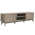thumbnail image 3 of KeyWhat 70" Mid-Century Modern TV Stand for 75 Inches TV, Fluted Doors & Adjustable Shelves, 3 of 9