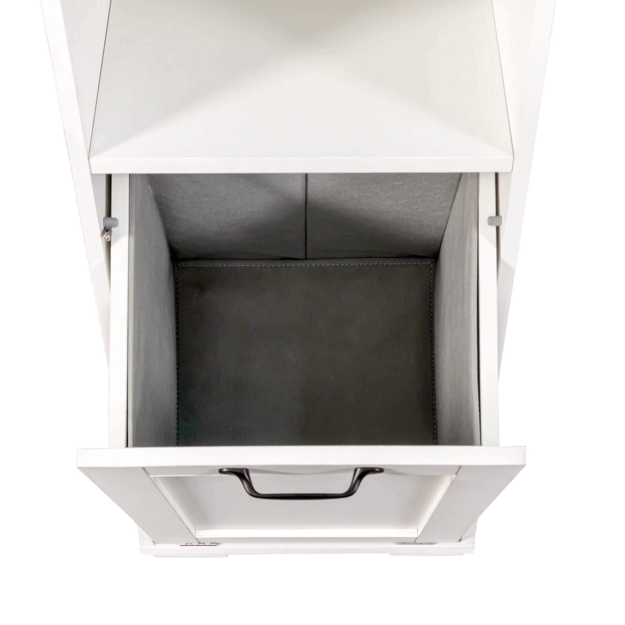 Laundry Cabinet with 1 Removable Liner Bag for Bathroom Laundry Room, White