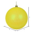 thumbnail image 2 of Vickerman 3" Yellow Glitter Ball Ornament. Includes 12 Ornaments per Pack., 2 of 5