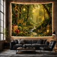 thumbnail image 6 of Lit Candle Forest with Festive Gentle Stream Flows, Cozy Farmhouse for Farmhouse Decor Lovers, Aesthetic Wall Decor, Christmas Gift, Tapestry Wall Hanging for Dorm and Living Room, 6 of 7