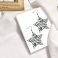 thumbnail image 4 of Leather Earrings Dangle For Women Camouflage Trendy Star Earrings Lightweight Fashion, 4 of 6