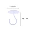 thumbnail image 3 of Sturdy White Iron Overhead Hooks, Elephant Trunk Design, Ceiling Hooks for Cabinet, Porch, Wardrobe, Indoor Outdoor Use, Hanging Tools, Plants, 3 of 3