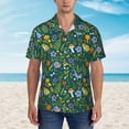 thumbnail image 2 of Yiaed Forest Flora And Fauna Print Hawaiian Shirt for Men Short Sleeve Button Down Shirts Beach Shirts for Men,Medium, 2 of 7