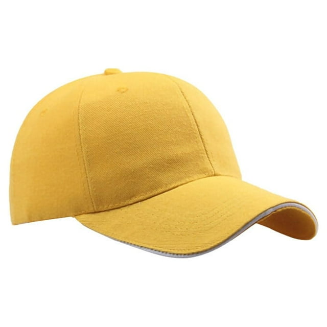 fastboy Cotton Baseball Cap Neutral Summer Visor Hat Outdoor Man Woman Cap Accessories, Yellow
