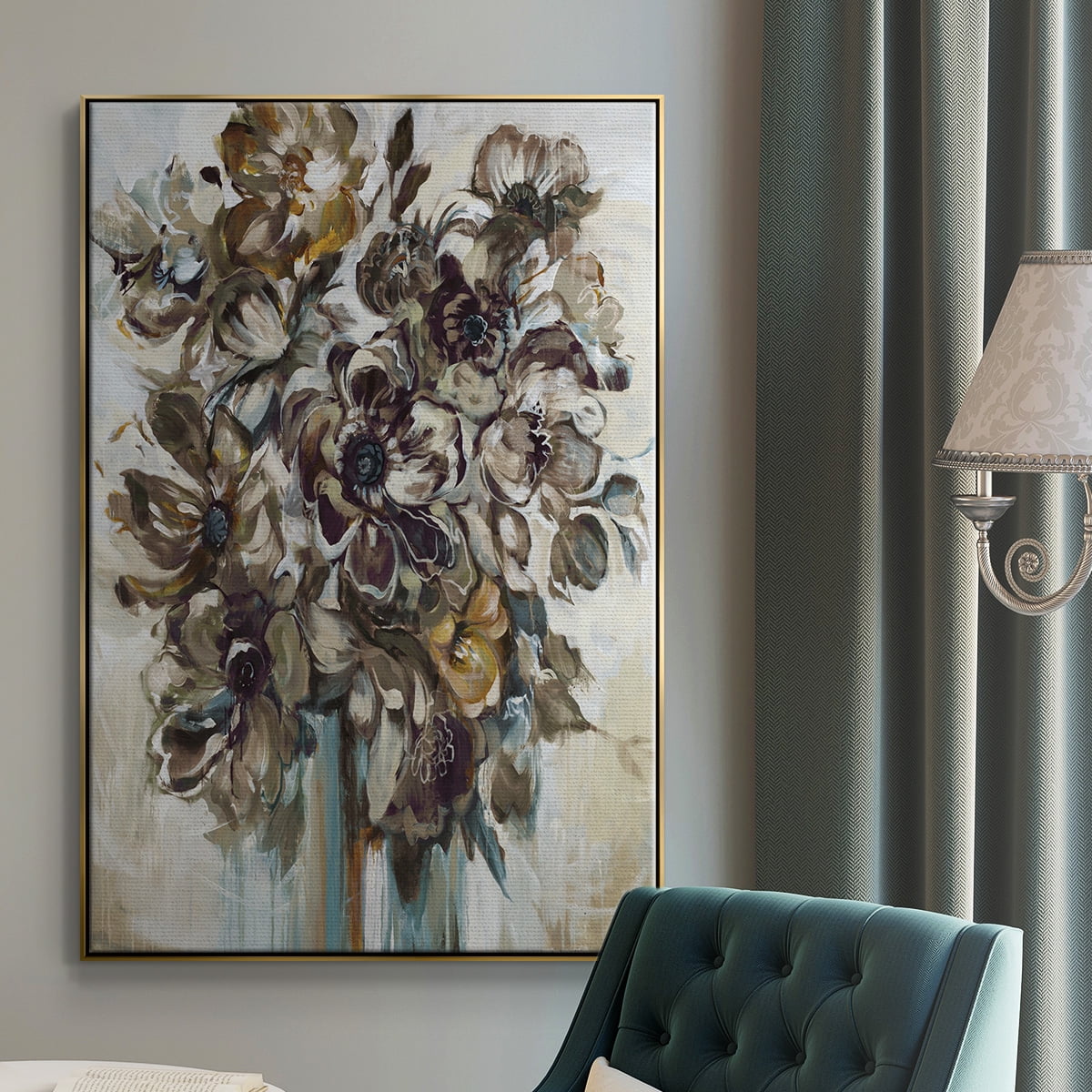 Wild At Heart VI Framed Premium Gallery Wrapped Canvas - Ready to Hang - 25 x 37 - Gold Floating Frame