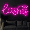 thumbnail image 3 of Craftnamesign Lashes Neon Sign, Beauty Salon Decor, Lashes Wall Art, 3 of 5
