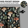 thumbnail image 3 of Witchy Mushroom Window Curtains 2 Pack - Gothic Dark Academia Style, 27.5x24 Inch Semi-Sheer Caf Curtains, Rod Pocket Design for Small Kitchen Windows, 3 of 4