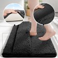 thumbnail image 6 of sruoe Bathroom Rugs, Bath Mat for Bathroom Floor 1pcs, Bath Mats for Bathroom Floor Non Slip Non Skid, Rectangular Polyester Floor Mat for Bath Door Household, Black, 6 of 7