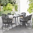 thumbnail image 4 of Nuu Garden 7-Piece Aluminum Ergonomics Design Dining Furniture Gray, 4 of 9