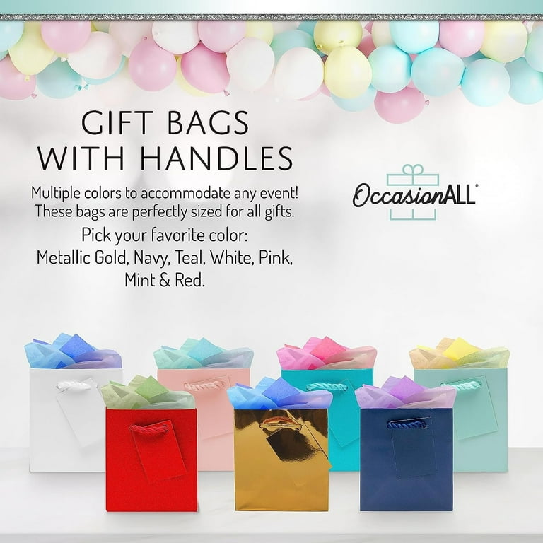 Prime Line Packaging Extra Small Metallic Gold Paper Gift Bags with  Handles, Inches - QFC