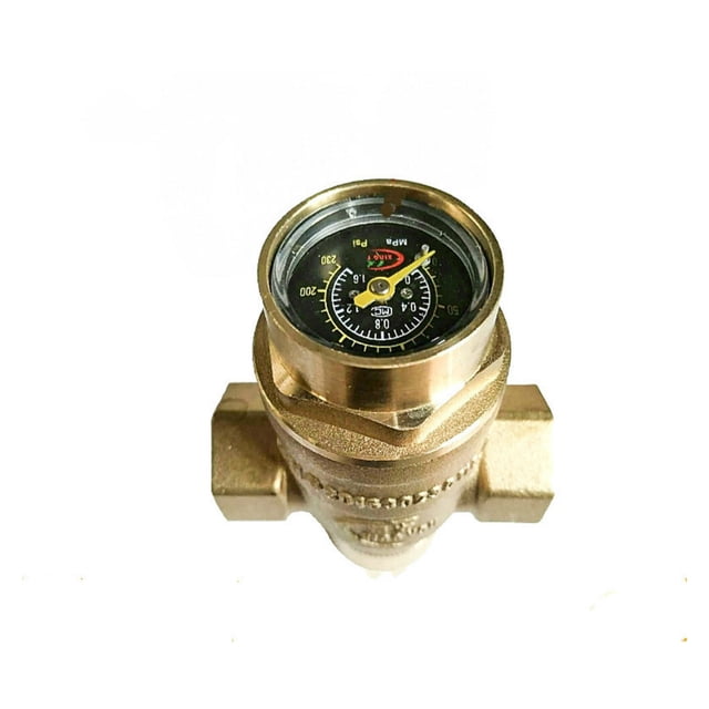 Vannes de Régulateur de Pression d'Eau avec Manomètre, Vanne de Maintien de Pression, Vanne de Réduction de Pression DN15-DN50, Facile à Installer