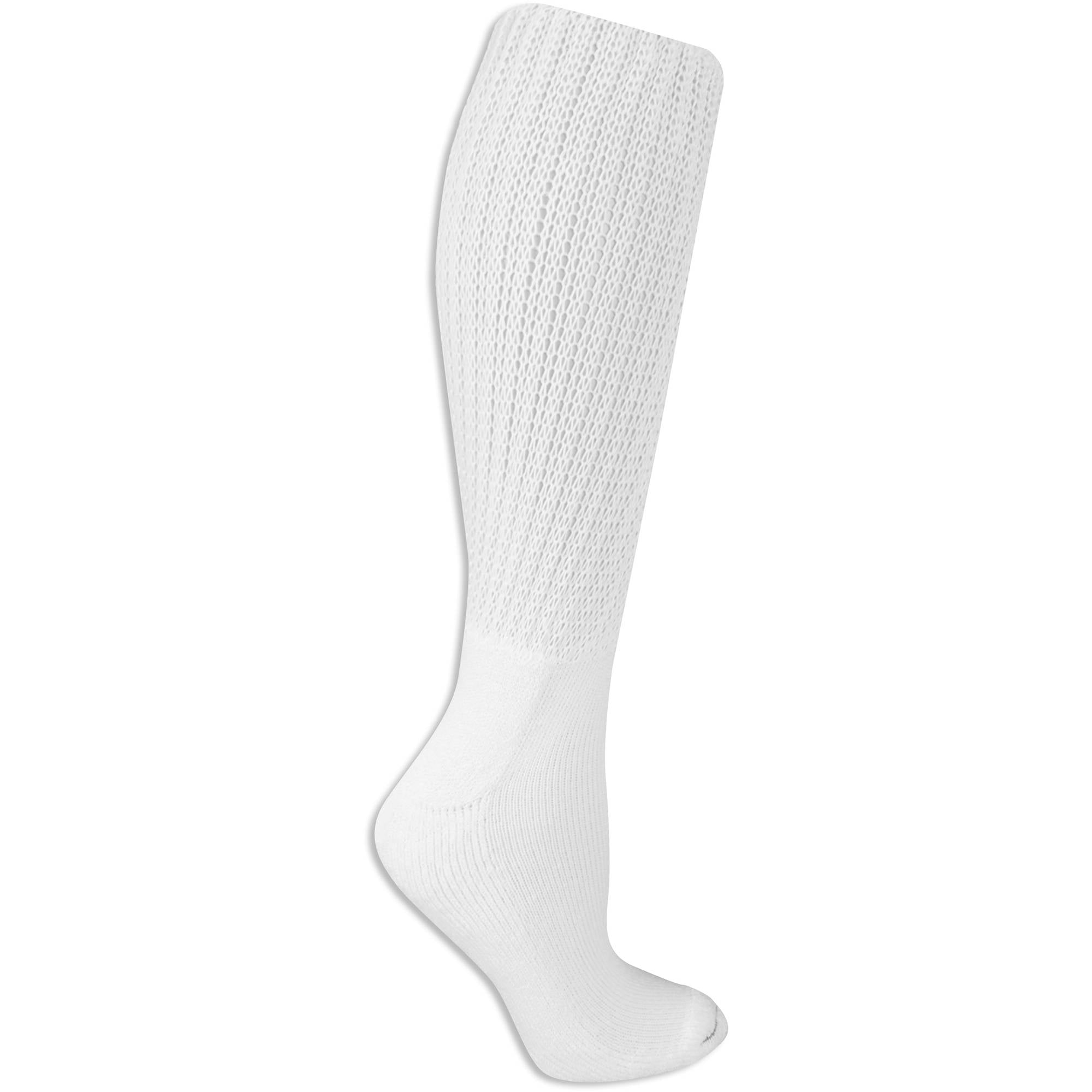 Women's Diabetic and Circulatory Wide Leg Crew Socks 2 Pack - Walmart.com