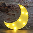 thumbnail image 2 of Letreros LED en forma de luna, luces de noche de luna iluminadas Lámpara de luna creciente a batería para dormitorio, Navidad, cumpleaños, 2 of 5