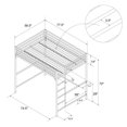thumbnail image 3 of Miles Metal Twin Loft Bed with Desk, 3 of 9