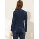 thumbnail image 4 of Chaqueta De Mujer Con Botones Cortos Y Ligeros Vintage De Otoño Con Bolsillos Azul Marino M, 4 of 5