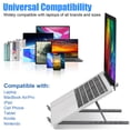 thumbnail image 7 of FIASON 1 Pack Space Gray Adjustable Laptop Stand,Compatible with 9-17" Laptop,7-Levels Ventilated Aluminum Laptop Holder for Desk,Ergonomic Universal Computer Stand with aluminum, metal and Rubber, 7 of 7