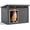 Black, variant on Hemobllo Plastic Dog House with Rainproof Slanted Roof Comfortable Spacious Pet Shelter