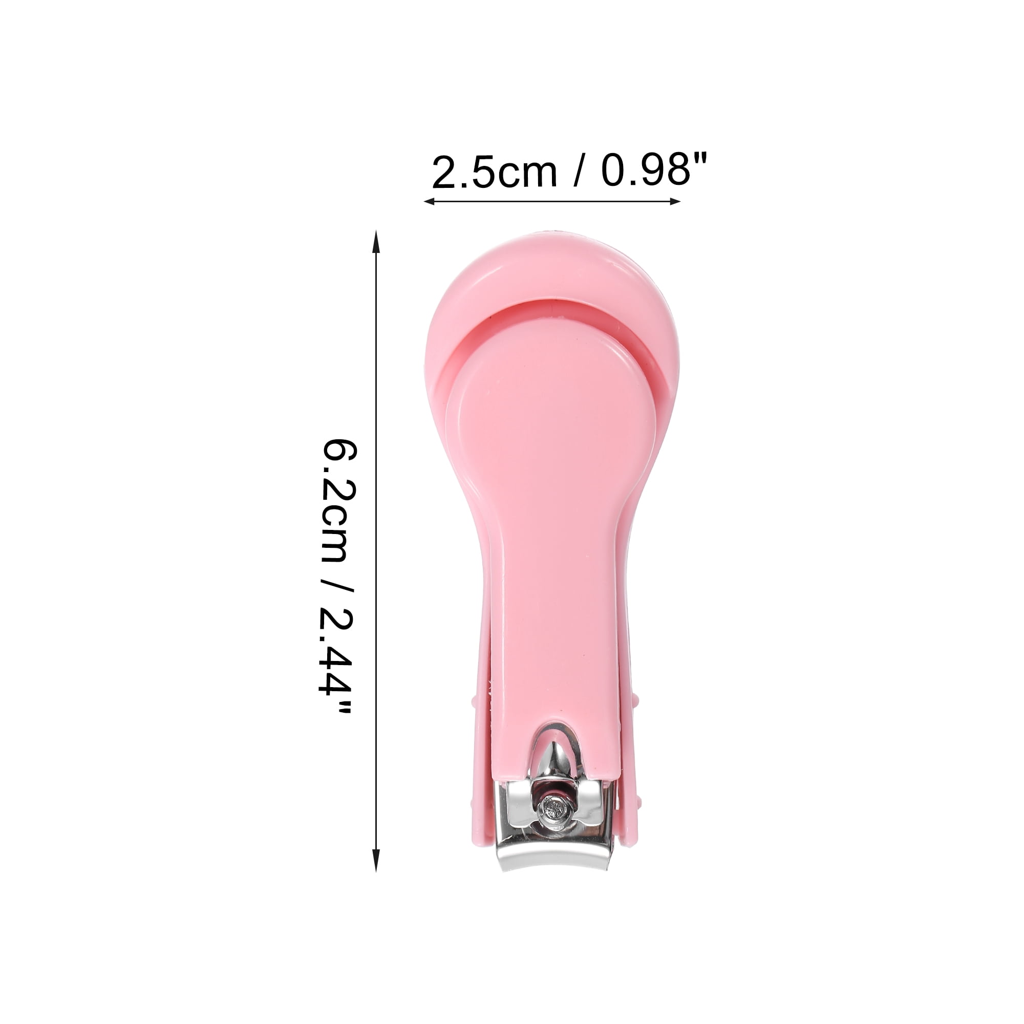 Unique Bargains Portable Nail Clippers Toenail Clippers 2.44"x0.98"x0.51" Pink