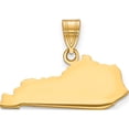 thumbnail image 1 of 14K Yellow Gold 14Ky Kentucky State Pendant (13.9 X 23) Made In United States xna707y-ky, 1 of 5