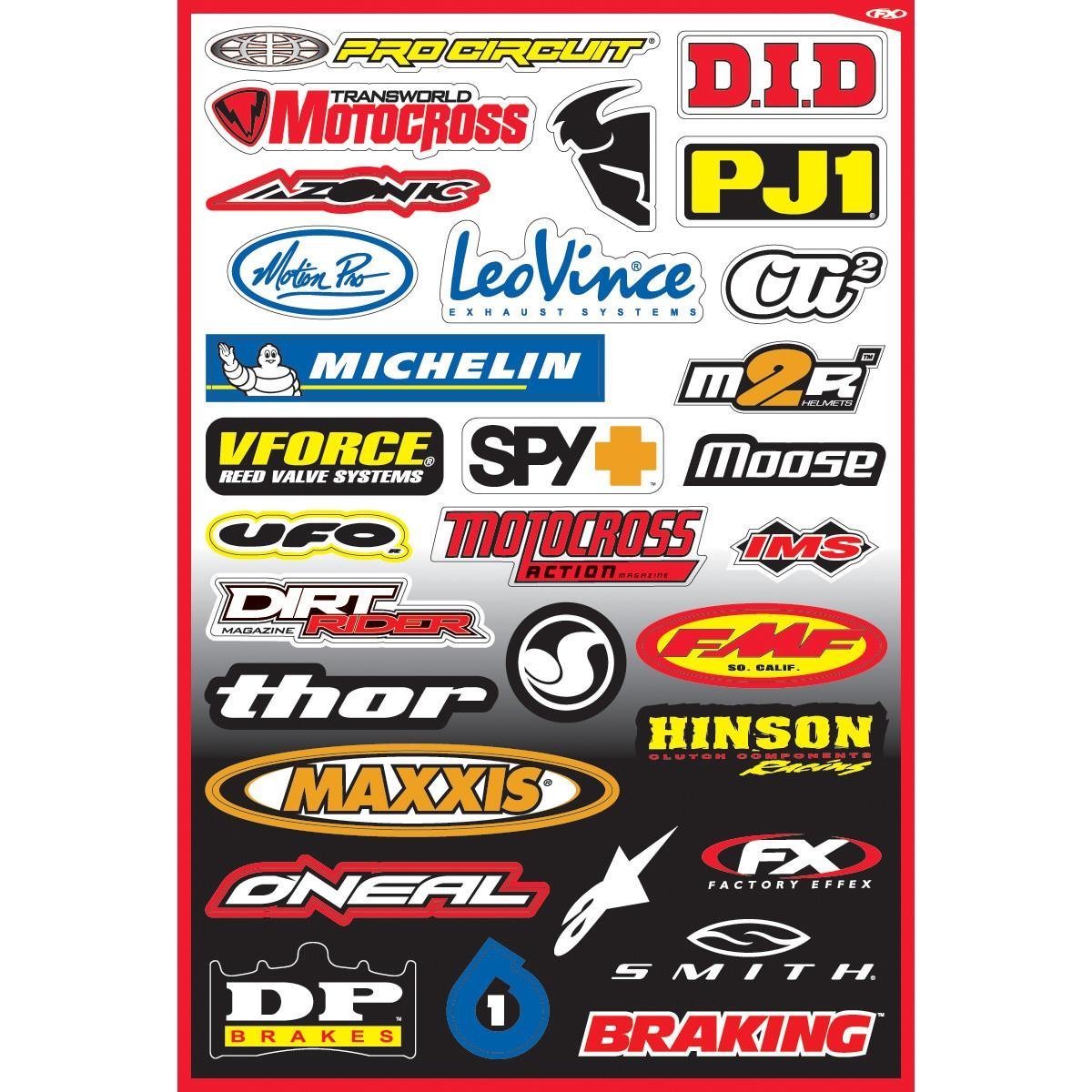 Sponsor Sticker Kit - Sponsor Kit B, All kits have approximately 33 of