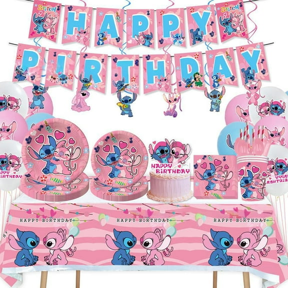 Stitch birthday party supplies - Stitch party decorations include Stitch balloons, Stitch banners, cake decorations, etc. for kids