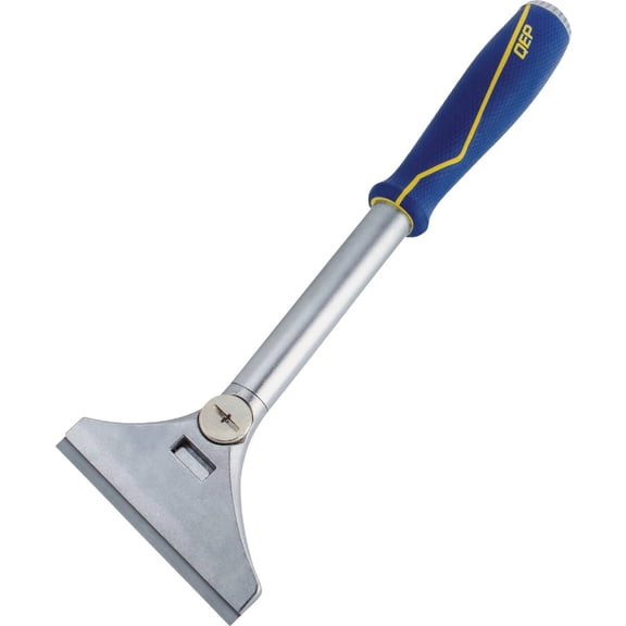 QEP 62920 4 in. Floor and Wall Razor Scraper with 5.25 in. Handle and Stainless Steel Blade