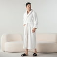 thumbnail image 2 of Ashirexll Pajamas for Men, Mens Robe, Winter Warm Couple Bathrobe Nightgown Set for Men and Women Home Wear, 2 of 5