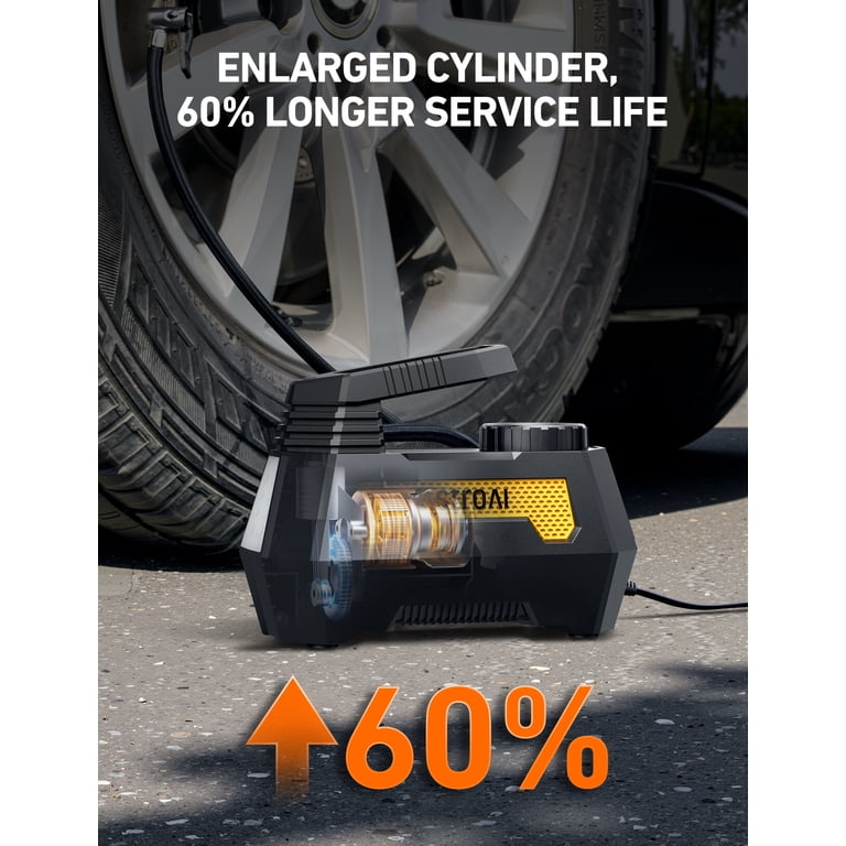 AstroAI H2 Portable Tire Inflator, 150 PSI with LED photo 4