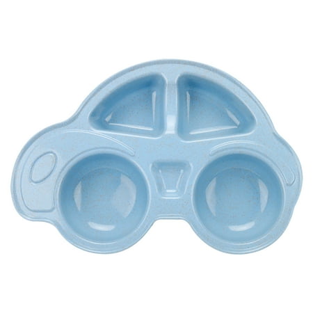 

Dinnerware Cartoon Car Kids Tray Tableware Shape Separated Plate Tableware round Table Mats 6