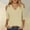Beige, variant on Free Shipping Womens V Neck Cold Shoulder 3/4 Sleeve Tops Casual Shirt Dressy Blouse Trendy Tshirts Gifts for Her Fashion Cothes Tee