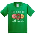 thumbnail image 3 of Inktastic Life is Better with Donuts Youth T-Shirt, 3 of 5