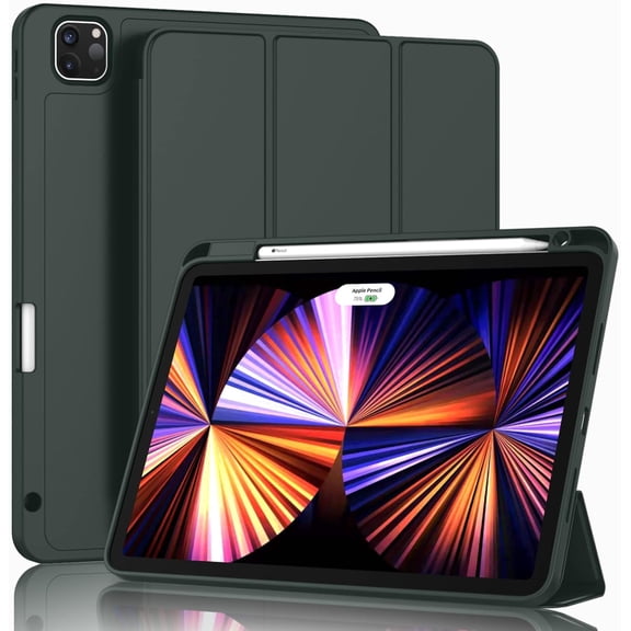 HCTian New iPad Pro 11 Inch Case 2022(4th Gen)/2021(3rd Gen)/2020(2nd Gen) with Pencil Holder,Smart iPad Case [Support Touch ID and Auto Wake/Sleep]
