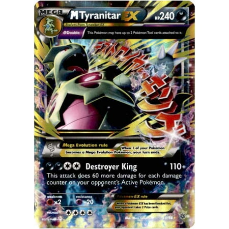 Ex Holo Card - Pokemon X & Y Ancient Origins Single Card Rare Holo ex Mega Tyranitar-EX #43