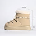 thumbnail image 6 of Women's Suede Platform Snow Boots Furry Lined Slip On Lace Up Winter Non Slip Thick Sole Ankle Booties, 6 of 8