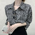 thumbnail image 4 of Women\‘s Retro Leopard Print Temperament Spring And Autumn New Wild Loose Long-sleeved Shirt, 4 of 6