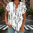 thumbnail image 4 of Ounisa Vintage Flowers V Neck Shirt for Women fashion Graphic Tee Casual Summer Vacation Beach Short Sleeve T Shirt, 4 of 6