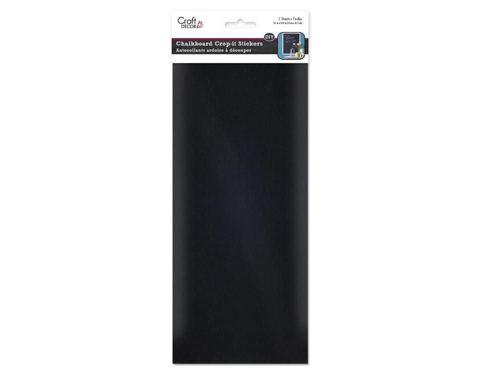 Craft Decor: Autocollant en tableau noir 5 1/8"x 12 3/8" x 2 Feuilles