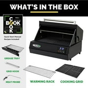 Turbo E Outdoor Electric Grill - 1700W Infrared, 24 Smart BBQ Grill with Probe, 120V