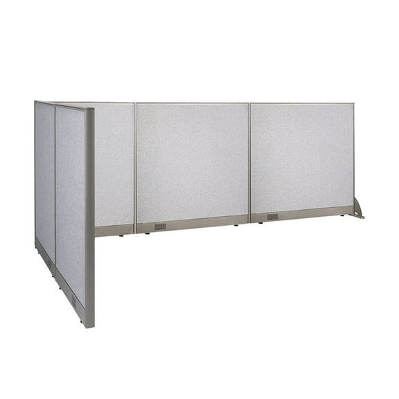 GOF L-shaped Freestanding Office Partition, Room Divider, Privacy Screen, Workstation Cubicle (60”D x 132”W x 48”H)